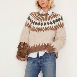 Nili Lotan Alena fair isle alpaca blend sweater